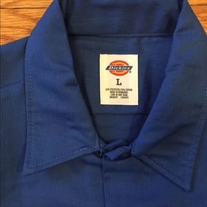 Dickies NWT Workshirt Short Sleeve Blue Large